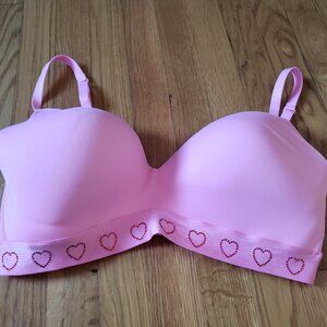 Victoria's Secret Pink Wear Everywhere Sequined Heart Bra 38DD